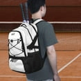 thumbnail image 4 of WOLT | Professional Tennis Backpack for Men & Women - 2 Racket Holder with Ventilated Shoe Compartment, Beige 34L Sports Bag​, 4 of 7