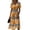 Yellow, variant on Halloween Dresses for Women Ghost Pumpkin Short Sleeve Funny Dresses V Neck Horror Causal Dress, XL