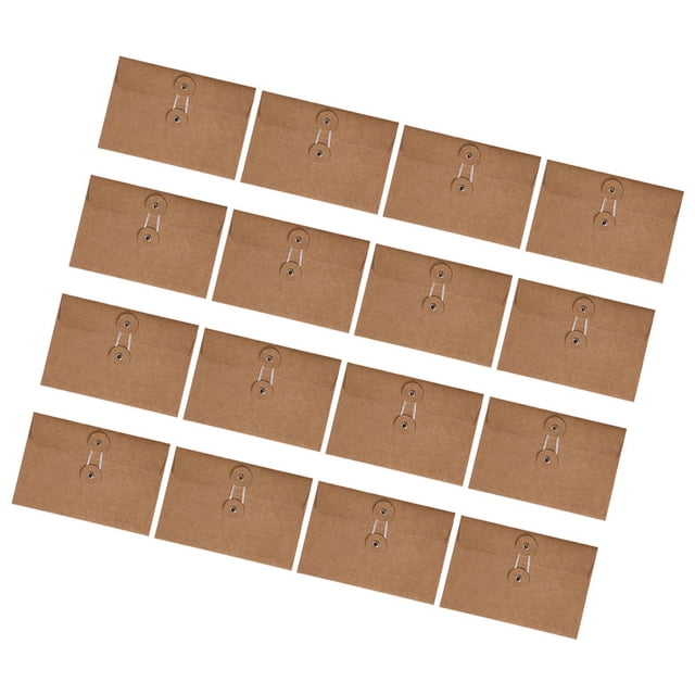 OUNONA 20Pcs Brown Kraft Paper Envelopes Rectangular Classic Vintage Look for Document Storage Office Use