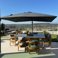 thumbnail image 3 of PURPLE LEAF 9' x 12' Rectangle Offset Cantilever Umbrella, Right-Left Tilt & 360° Swivel, Aluminum with Base for Outdoor Patio Garden Deck Pool, Grey, 3 of 13