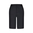 thumbnail image 4 of zbxnLI Womens Straight Leg Shorts Knee Length High Waist Stretch Summer Casual Work Shorts with Pockets, 4 of 4
