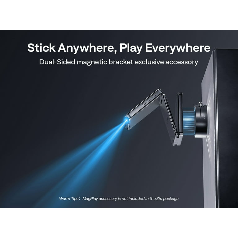 Aurzen ZIP Tri-Fold Portable Mini DLP Projector, Pocket-Sized