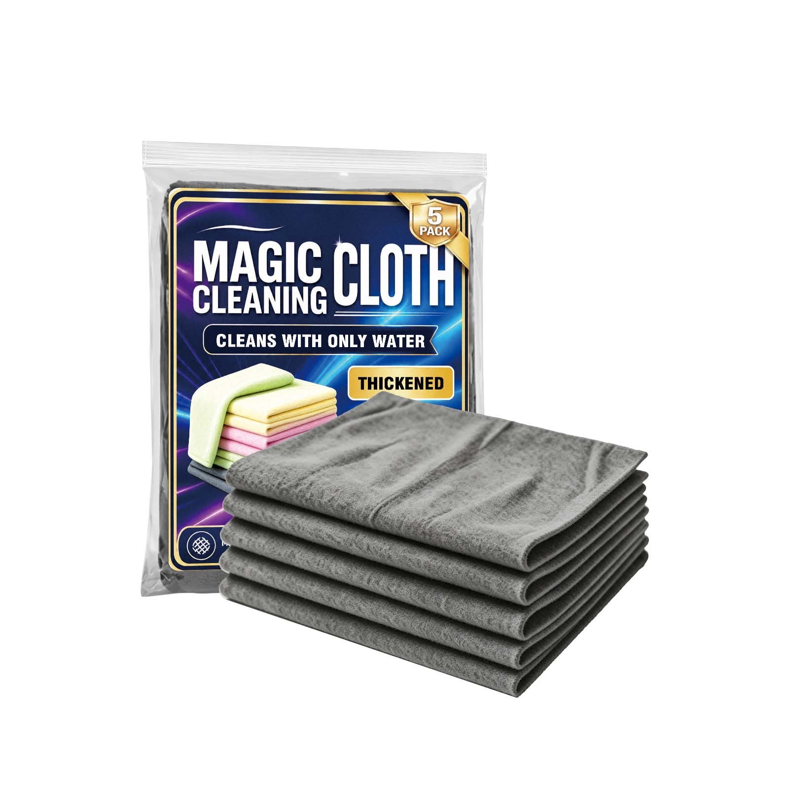 Microfiber Cleaning Towel 12x16 Inch Thickened Reusable Lint Free Streak Free Polishing Cloth for Glass Windows Mirrors Car Home Kitchen