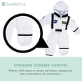thumbnail image 5 of Cuddle Club One Piece Romper Hooded Fleece Onesie Jumper for Baby, Astronaut White 4T, 5 of 7
