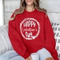 thumbnail image 2 of Amzcrzy Chandails pour Femmes Imprimé Mode Rouge Chandails Valentines Day Décontractés Manches Longues Col Rond Cadeaux Valentines Tops Valentines Day pour Femmes, 2 of 7