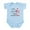 Sky Blue, variant on - Half Korean Half American Body Suit - Baby Light Bodysuit, Size Newborn - 24 Months