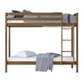 thumbnail image 2 of Castle Place Modern Twin over Twin Wooden Bunk Bed, Light Oak, 2 of 8