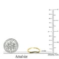 thumbnail image 2 of Dazzlingrock Collection Round Black Diamond Enhancer Wrap Guard Curved Style Stackable Wedding Band for Women (0.10 ctw, Color Black, Clarity Opaque) in 14K Yellow Gold, Size 7.5, 2 of 3