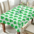 thumbnail image 4 of St Patrick Clovers Pattern Tablecloth Rectangle Colorful Table Cloth Large Square Table Cover for Dining Kitchen Party 54"x72" Decor Gift, 4 of 7