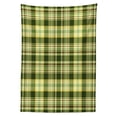 thumbnail image 3 of Ambesonne Olive Green Tablecloth Rectangular Table Cover, Scottish Quilt, 52"x70", Dark Green Yellow Brown, 3 of 4