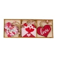 thumbnail image 2 of Valentine Wooden Ornaments Set, Hanging Pink Wood Tag Slices Valentines Day Tree Decorations for Car Home Party Decor, Valentine Day Gift for Lover, 9Pcs, 9.4x3.5in, 2 of 6