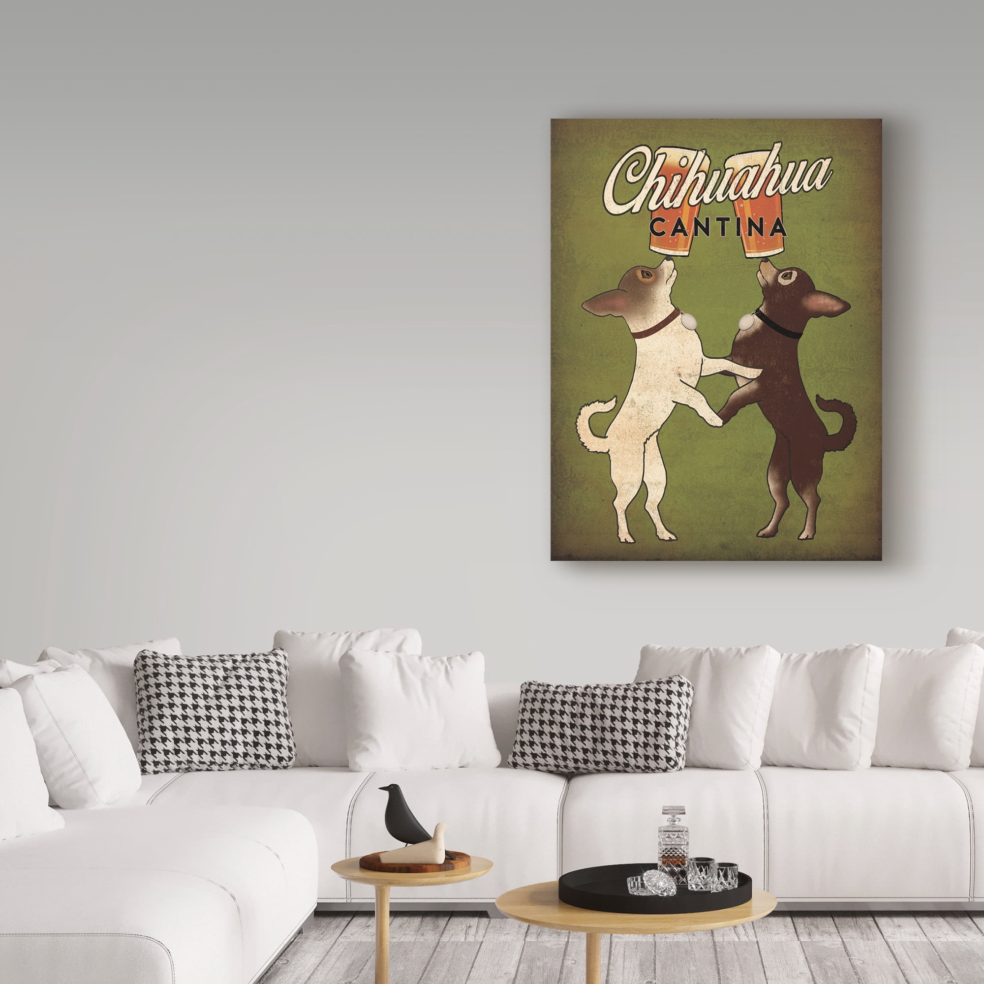 Trademark Fine Art 'Double Chihuahua v2' Canvas Art by Ryan Fowler