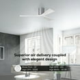 thumbnail image 4 of Matthews Fan Company IR3H-BN-MWH-52 Irene 52" Brushed Nickel Hugger Ceiling Fan with 3 Matte White Blades, Remote and Wall Control, Indoor/Outdoor Damp Rated, 4 of 6