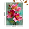 thumbnail image 3 of Elegant Pink Lily Flowers Canvas Print, Modern Floral Painting, Home Room Wall Art, 3 of 8