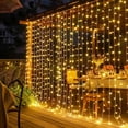 thumbnail image 1 of Cadena de luces Dazzle Bright para cortinas, 300 LED, conectables en 8 modos, 1 of 7