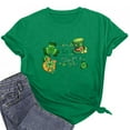 thumbnail image 2 of St. Patrick Day Green Shamrock Tee Shirt Women Clover Vintage Tee Top Four Leaf Retro Crewneck T Shirts, 2 of 4
