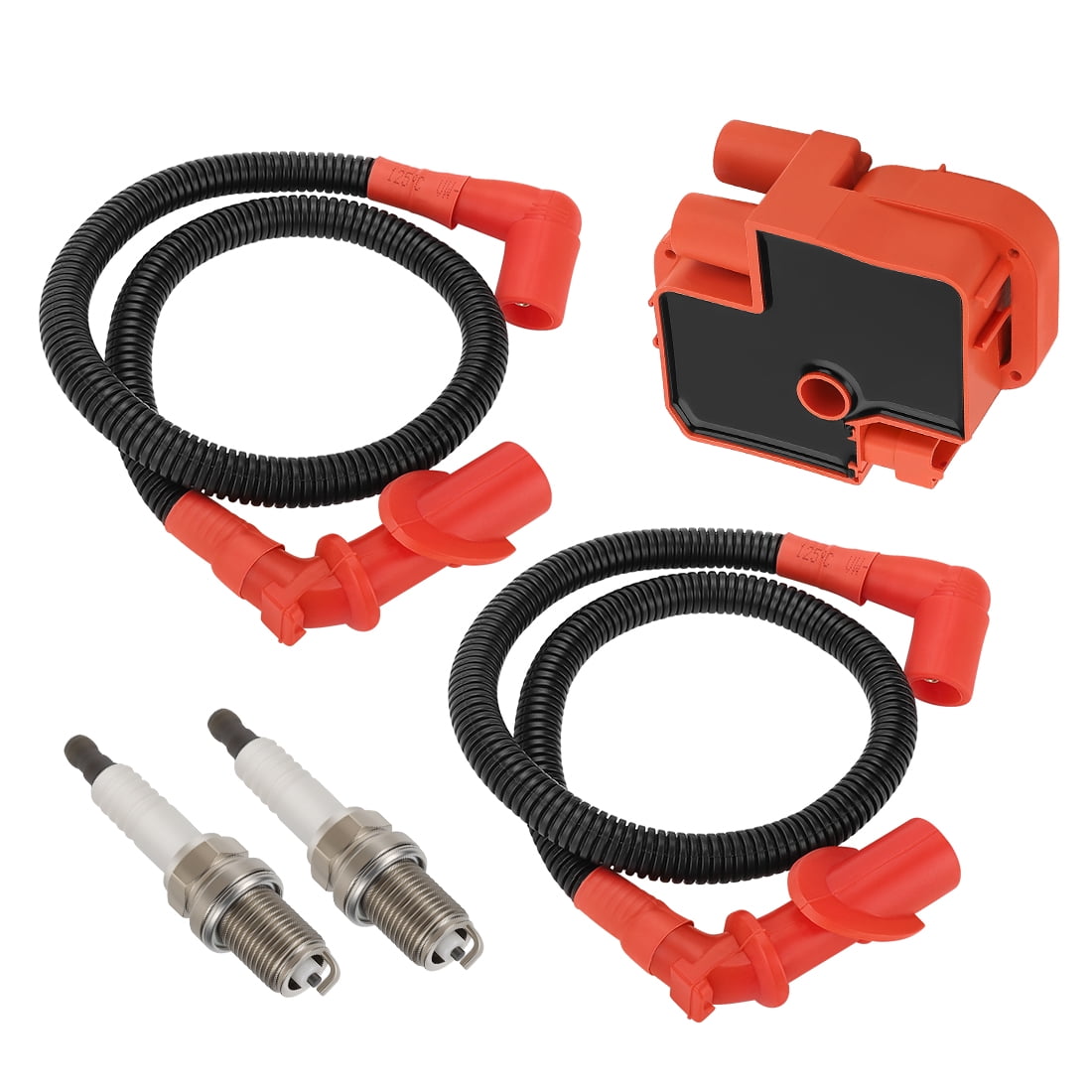 M MATI Ignition Coil & Spark Plug Wire Cap for Polaris Ranger Sportsman 700 800 XP Crew EFI 6x6