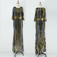 thumbnail image 3 of Robes de Soirée Grande Taille Mode Femme Manches à Sequins Drapées Robes de Fête d'Anniversaire de Mariage Grande Taille Femme Longue Robe Élégante FJH FJH, 3 of 7
