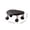 Black, variant on Rolling Stool With Wheels, Low Rolling Stool, Mobile Stool on Wheels for Home, Garage, Kitchen and Office Use