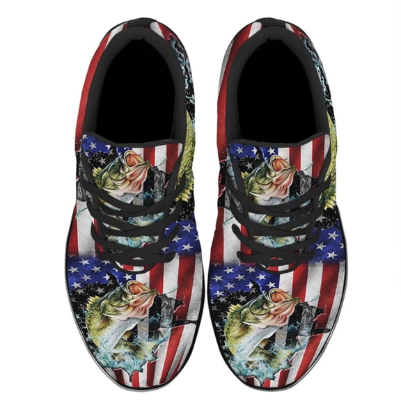 Bass Fishing Shoes Women's Fashion Sneakers Tennis Running Shoes for Men Women Black Size 3.5