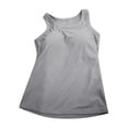 thumbnail image 5 of Athletic Tank Tops for Women Built in Bras V Neck Ribbed Camisole Knit Elastic Tanks Top Workout Strechy Slim Fit Women Soft Lightweight Cami Daily Beach Travel Outfits, Gray 2XL, 5 of 8