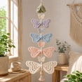 thumbnail image 6 of Butterfly Crochet Hanging DIY Kit Ornament, Garden Theme Indoor Pendant Decor Crochet Craft Kit with Yarn Crochet Hook and Instructions, Handmade Beginner Decorations for Window Porch Wall (A), 6 of 9