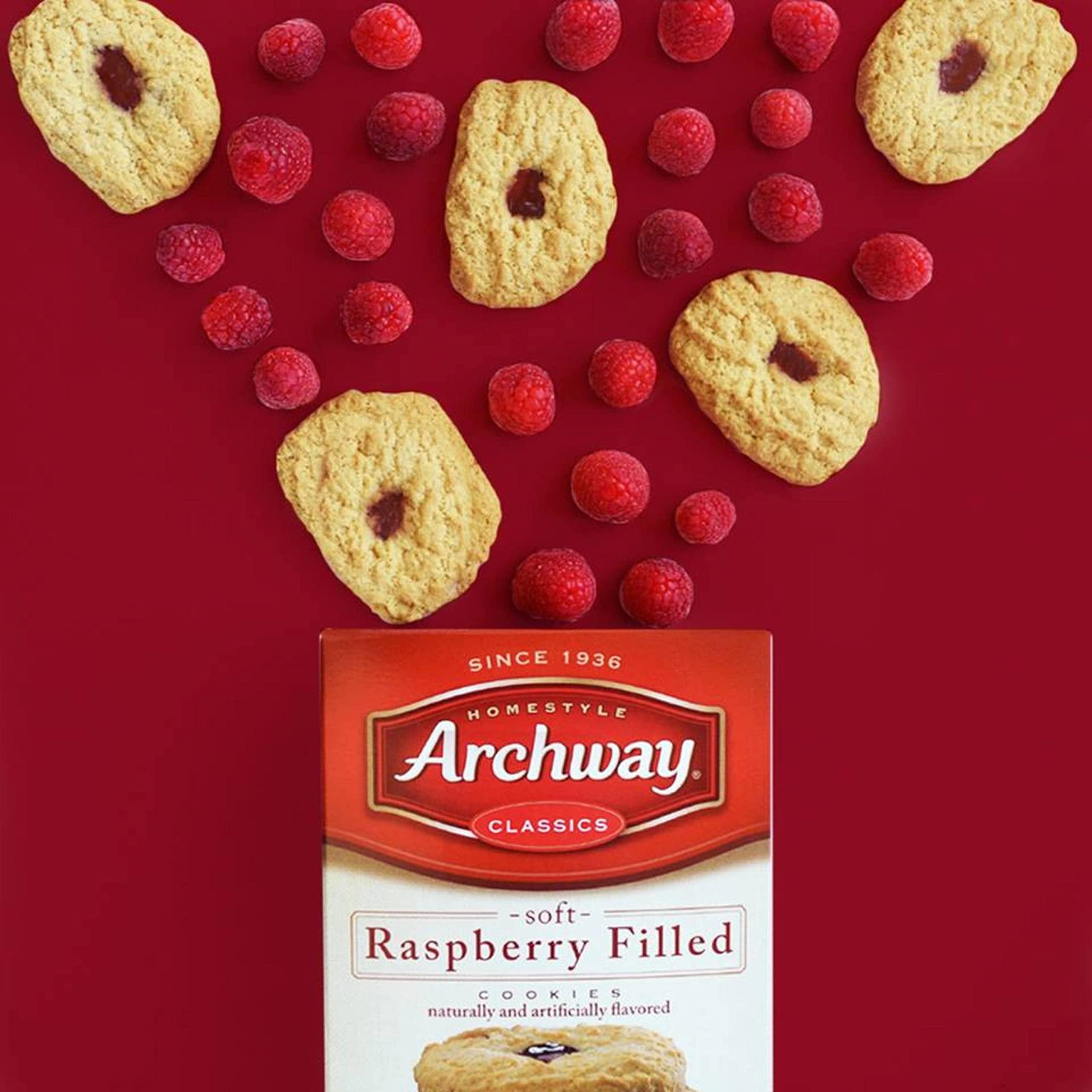 Archway Cookies, Raspberry Filled, 9 Oz Pack of 9