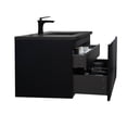 thumbnail image 5 of Moore 48 Inch Matte Black Wall Mount Vanity With A Integrated Black Sink, 5 of 5