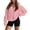 Pink #016, variant on Women's Zip Up Hoodie Drawstring Kangaroo Pocket Sweatshirt Dropped Shoulder Loose Fit Casual Jacket Brown 2XL