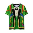 thumbnail image 2 of Uootdi Womens Mardi Gras Festive Tops Crew Neck Funny Graphic Tuxedo Short Sleeve T Shirt Tropical Holiday Vacation Novelty Shirts Gift, 2 of 8