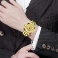 thumbnail image 6 of DOBLT Men's Luxury Gold Stainless Steel Watch - Waterproof Diamond Quartz Business Watch, Classic Dress Wristwatch for Professional Men, Elegant Gift for Husband, Dad, Graduation, Anniversary, 6 of 7