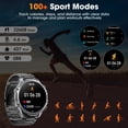 thumbnail image 2 of 1.85-inch Military Men's Smartwatch fits for Android IPhone Devices with Fitness Tracker, Answer/Call/100 Multi-Sport Mode, IP67 Waterproof Sports Step Tracker (Black), 2 of 6