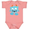 thumbnail image 3 of Inktastic Cute Monster, Blue Monster, Funny Monster, Horns Boys or Girls Baby Bodysuit, 3 of 5