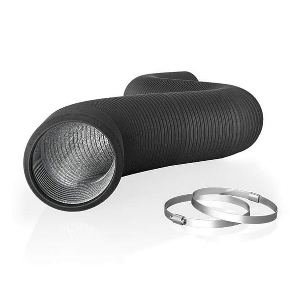 Conducto de aluminio flexible AC Infinity de 4 pulgadas y 2,4 metros con abrazaderas