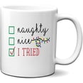 thumbnail image 3 of Ink Trendz Naughty or Nice Funny Christmas Mug, 11oz Ceramic Coffee Mug, White Elephant Gift, Coworker, 3 of 6