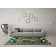 thumbnail image 3 of Ahgly Company Machine Washable Indoor Rectangle Animal Turquoise Blue Traditional Area Rugs, 4' x 6', 3 of 4