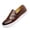 Brown, variant on Men's Monk Strap Casual Loafers Business Comfortable Breathable Penny Loafers Non-slip Slip-On Driving Dress Shoes Brown 12 US