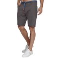 thumbnail image 4 of Aayomet Shorts Bouton Shorts Rayés Colorblock Poche Plage Pantalons Décontractés (Gris, S), 4 of 5