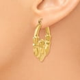 thumbnail image 3 of Real 14kt Yellow Gold Polished Claddagh Hoop Earrings; for Adults and Teens; for Women and Men, 3 of 4