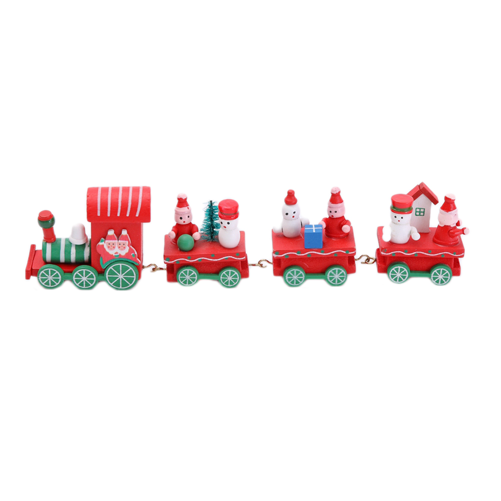 Train Christmas Tree Wooden Kids Around Table Calendar Advent Toys Decoration Minidecorations