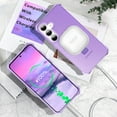thumbnail image 4 of Dteck for Samsung Galaxy S24 Plus Case with Rotating Magnetic Stand, Compatible with MagSafe, Military-Grade Drop Protection Frosted Translucent Phone Cover for Samsung Galaxy S24+, Purple, 4 of 6
