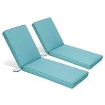 Aoodor Outdoor Lounger Cushion 72''L x 21''W x 3"H Chair Seat Cushion - Set of 2