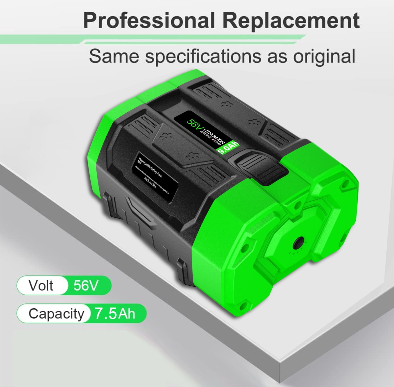 FSKE 56Volt 7.5ah Replacement Battery for EGO 56v Battery BA2800 BA4200 BA1400, Compatible with All Power 56V HT2400 LB6504 LB6500 PH1400 Tools
