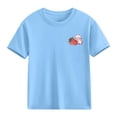 thumbnail image 7 of Piuwrlz Blue Short Shirts Sleeve Teen Girls Graphic T-Shirts Crew Neck Pullover Blue Size 12-13 Years, 7 of 7
