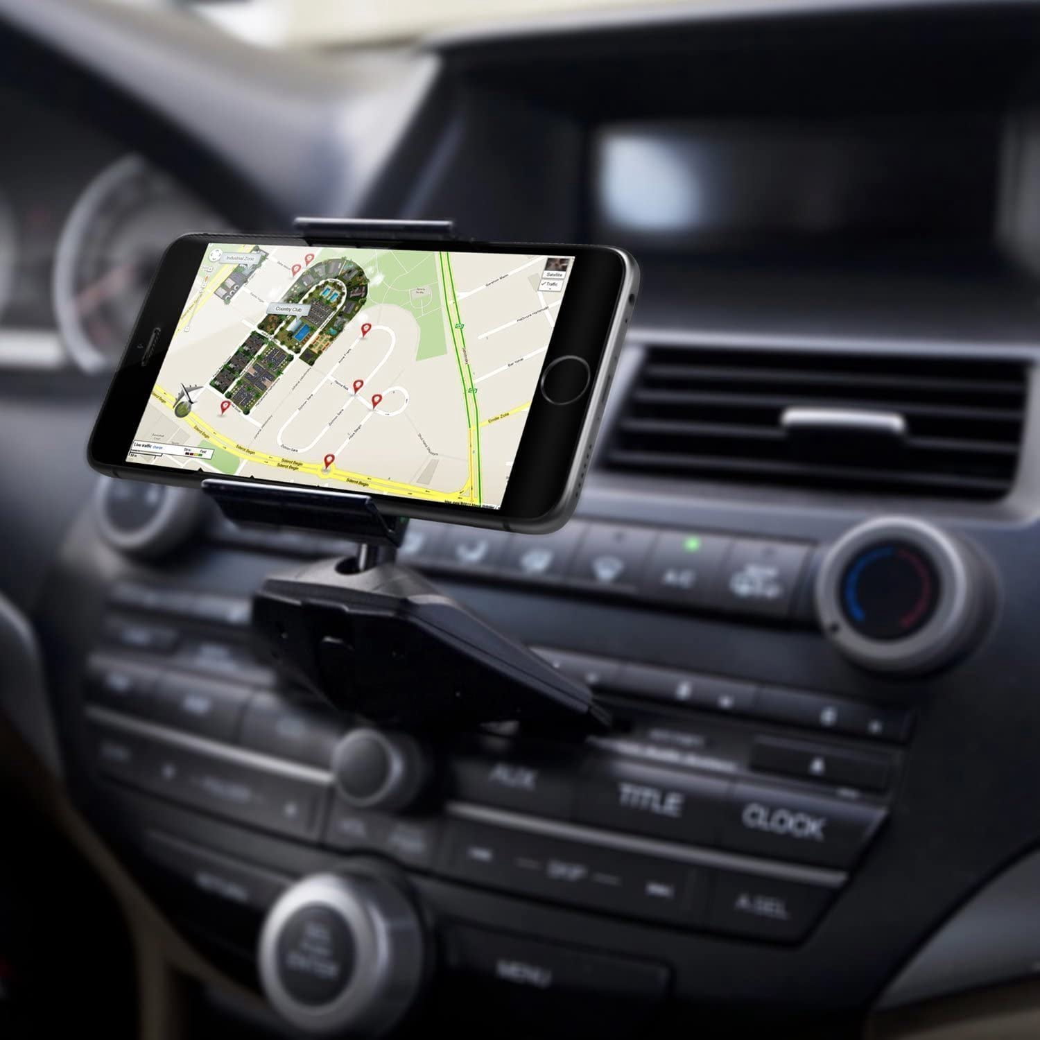 cd player phone mount