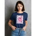 thumbnail image 2 of Smile Slogan. Shaped T-Shirt Women -Image by Shutterstock, Female 3X-Large, 2 of 4