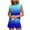 Blue, variant on Womens Shorts Women's Gradient 2-Piece Casual Outfit - Sleeveless Tank Top & Drawstring Shorts for Errands, Coffee Runs, Brunch Dates & Weekend Hangouts S-2XL
