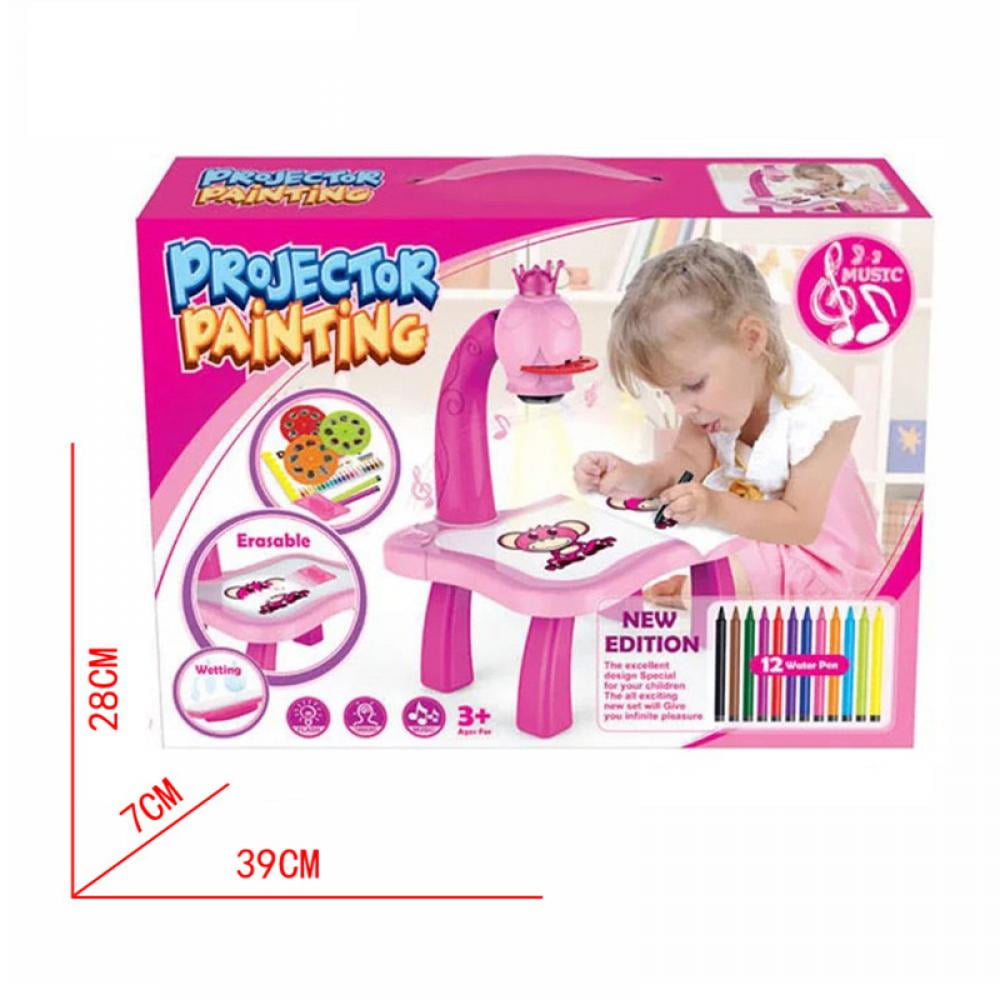 Blue Tracing and Drawing Projecting Images for Kids Trace and Draw Educational Tool Gift ZQSM Projector Painting Set for Kids,Boy Girl Smart Projector Sketcher Desk 