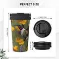 thumbnail image 3 of Logiee Humming Bird Print Stainless Steel Coffee Tumbler, Travel Coffee Mug, Insulated Coffee Mug with Lid, Spill Proof Coffee Cup, Portable Thermal Mug, 3 of 8