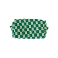 thumbnail image 3 of Bolsa de maquillaje de tela de punto, delineador de ojos cosmético, bolsa para lentes de contacto, organizador de bolso de baño para el hogar, Envolturas para manijas de equipaje  Grün-weißes Plaid Sonducket AP009368-02, 3 of 6